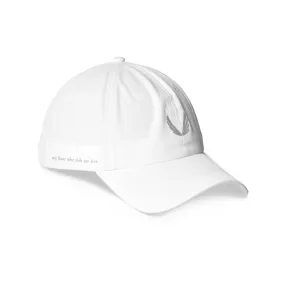 0816. Hybrid Sport Cap - White/Silver "Wings"