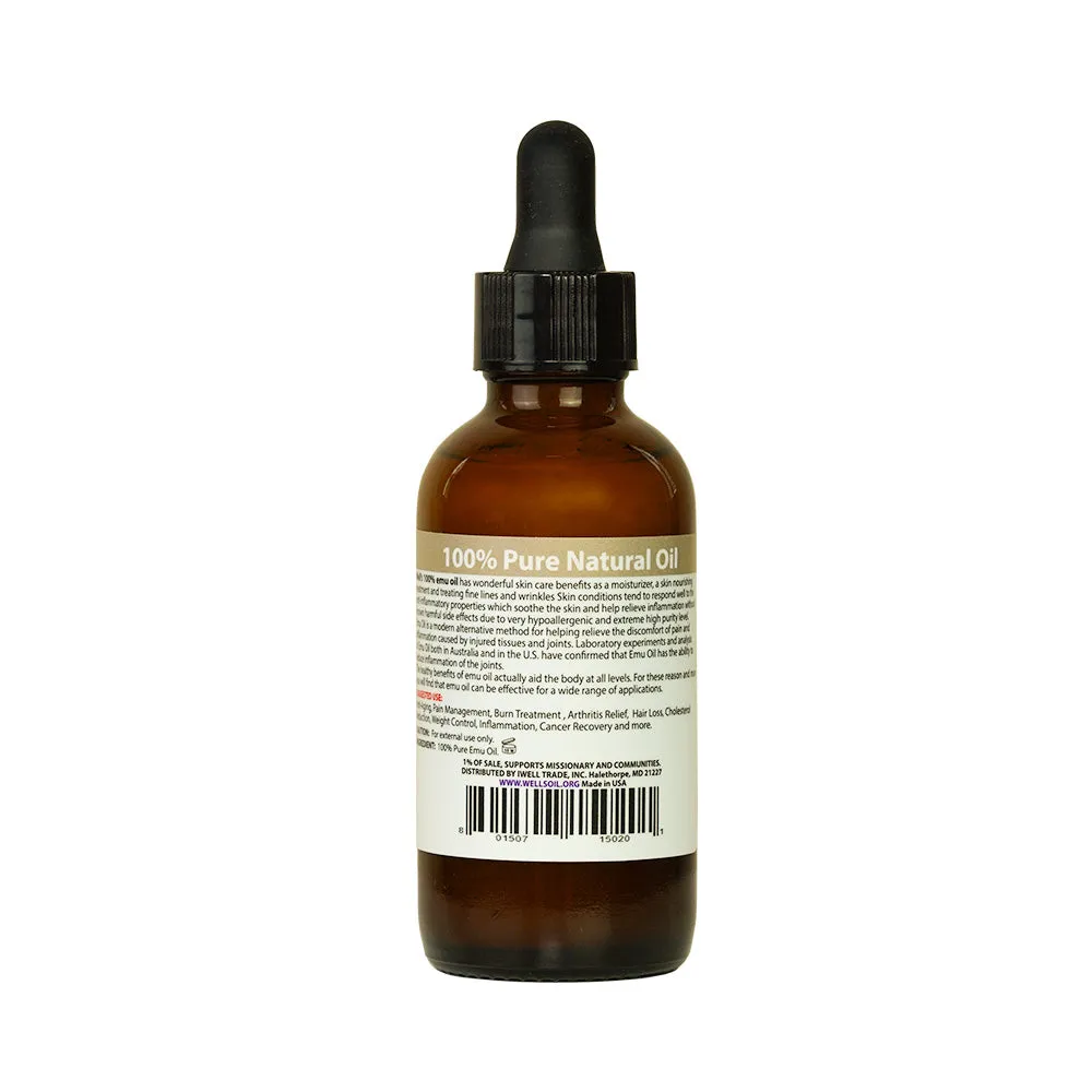 100% Pure Natural Carrier Oil | Emu | 2 fl. oz.