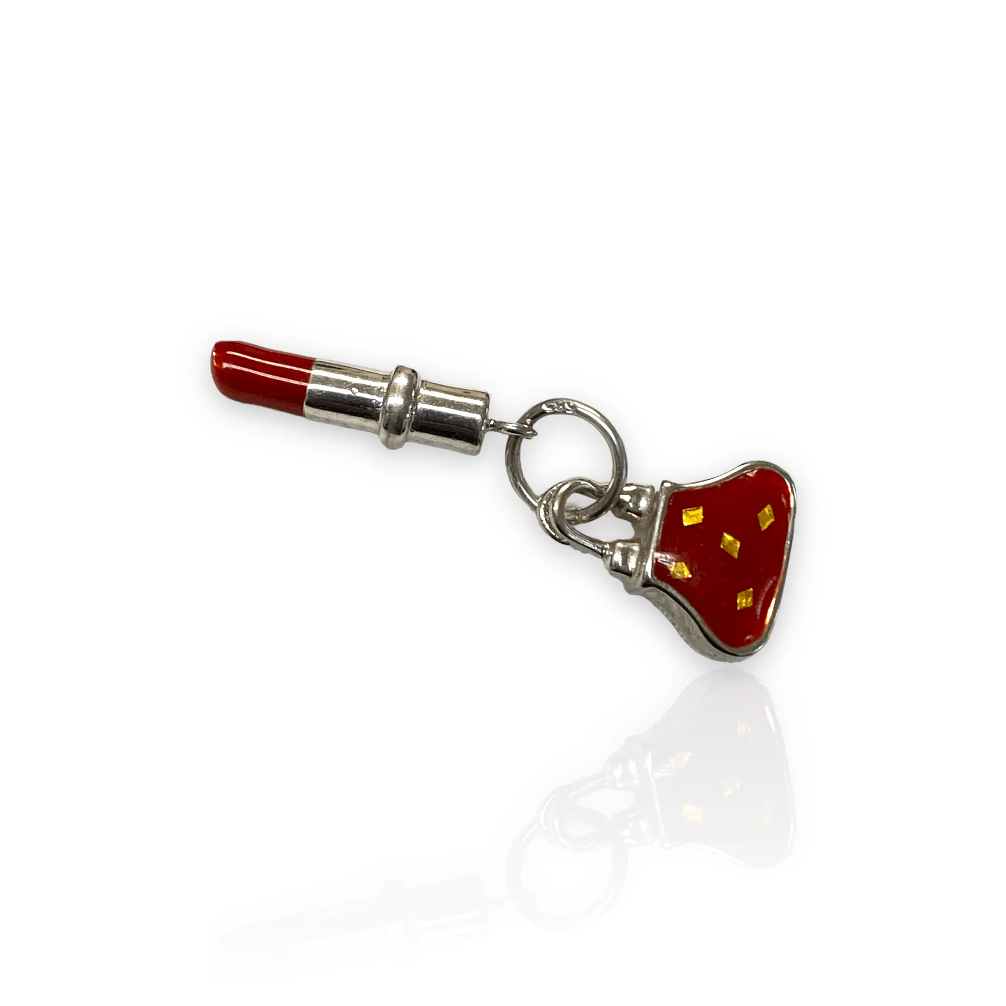 14k Gold Red Lipstick and Purse Charms