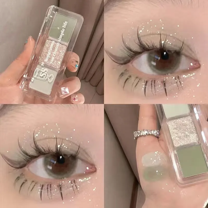 3-COLOR MINT GREEN EYE-SHADOW MK131