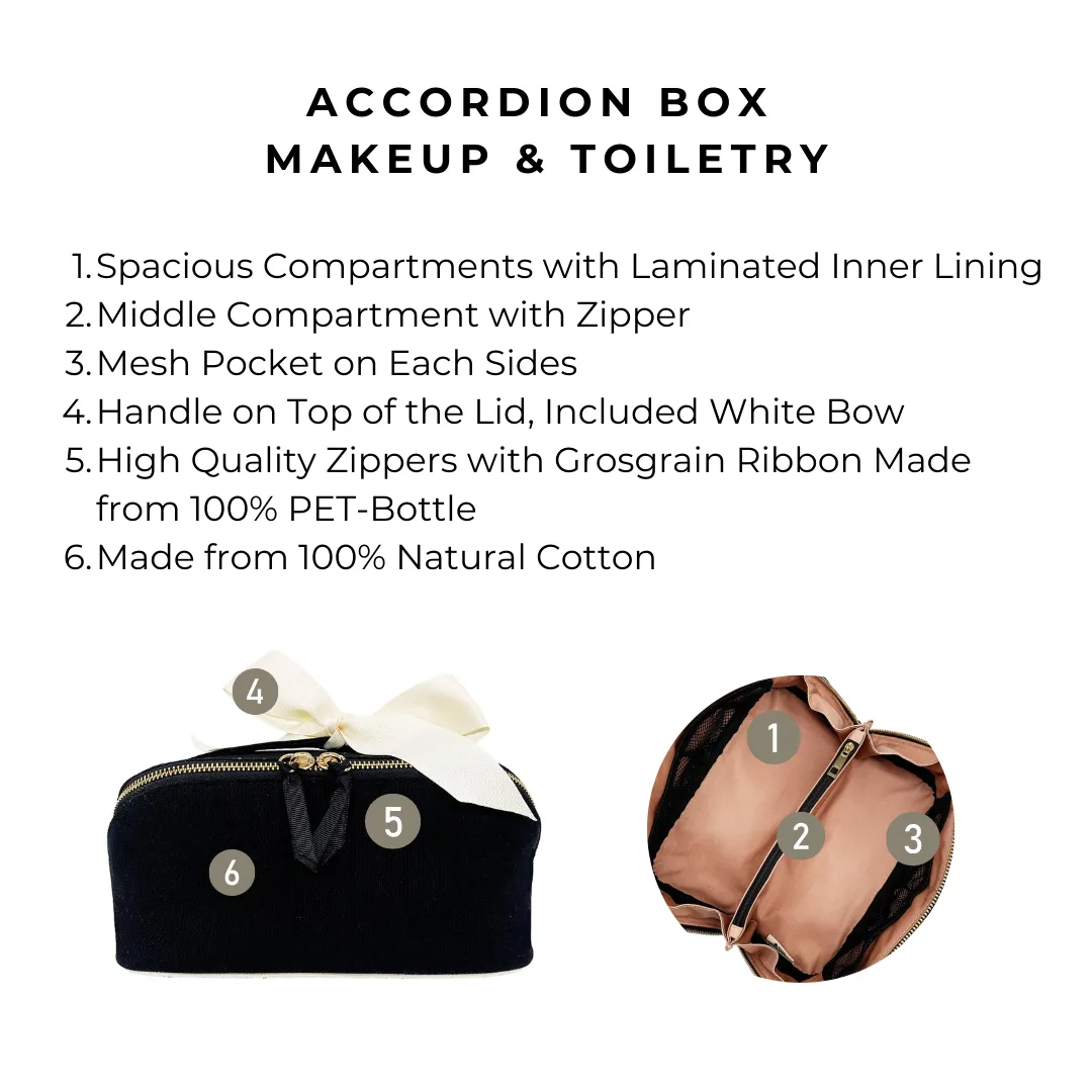 Accordion Box Makeup & Toiletry, Black