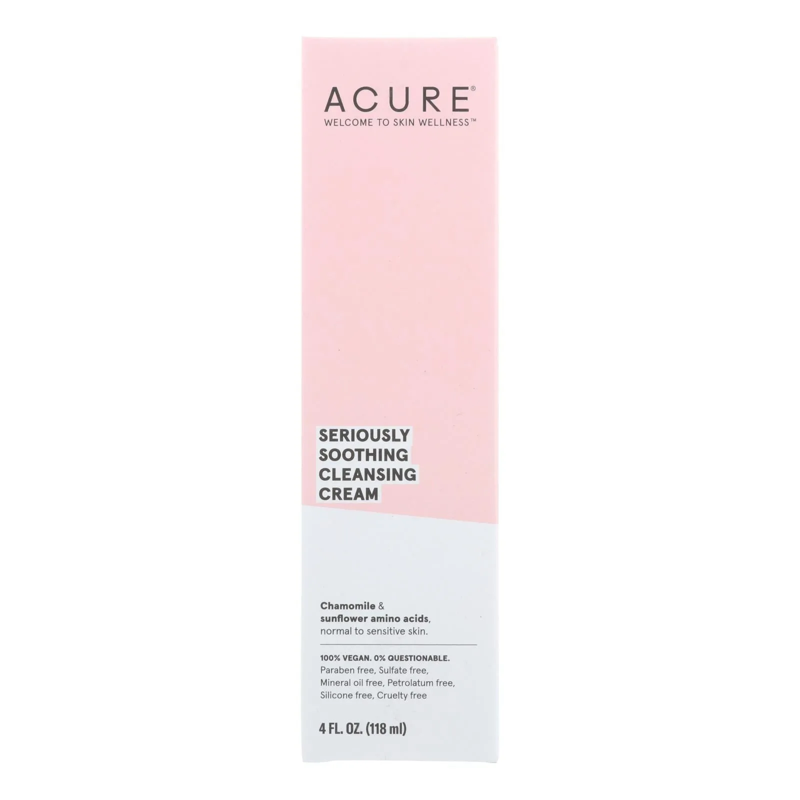 Acure Sensitive Facial Cleanser with Peony Extract & Sunflower Amino Acids, 4 Fl Oz