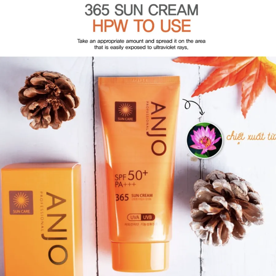 Anjo Professional 365 Sun Cream 70g SPF 50 PA    Sunscreens Facial Sunblock non-sticky moisturizing