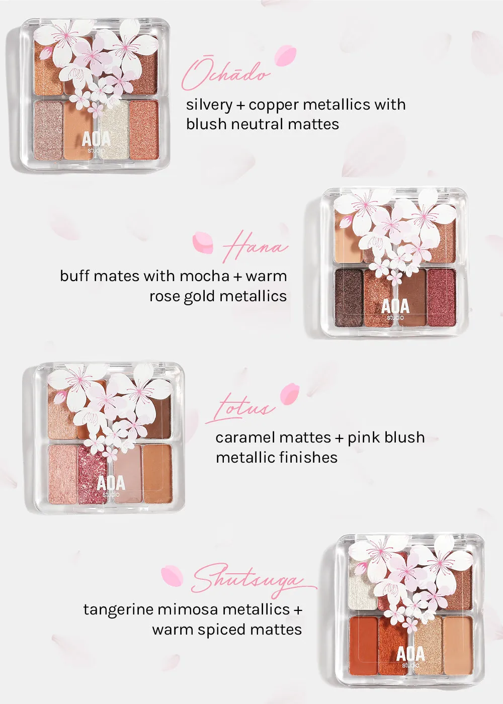 AOA Cherry Blossom 8-Color Eyeshadow Palettes