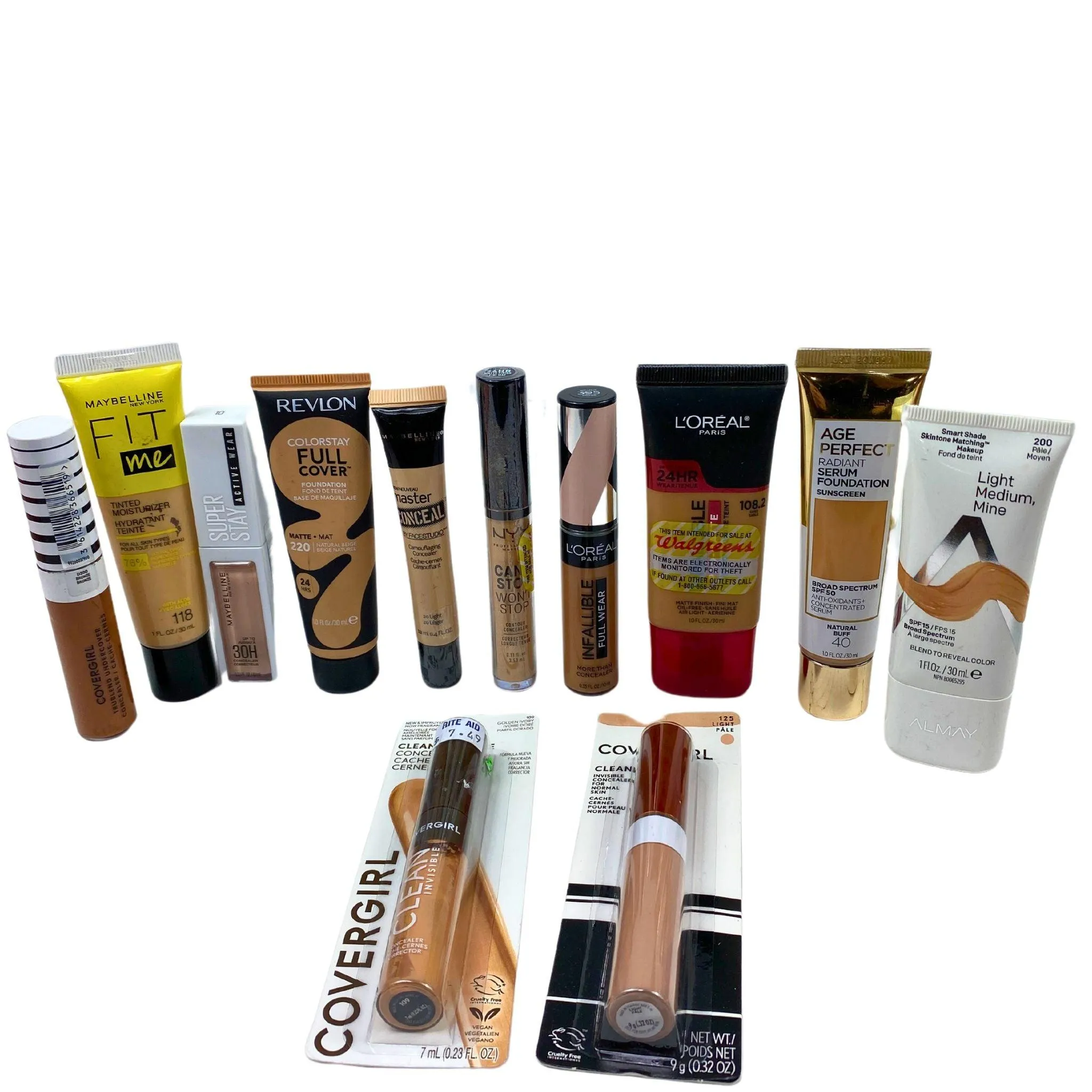 Assorted Foundation And Concealer Differents Brands (50 Pcs Lot)