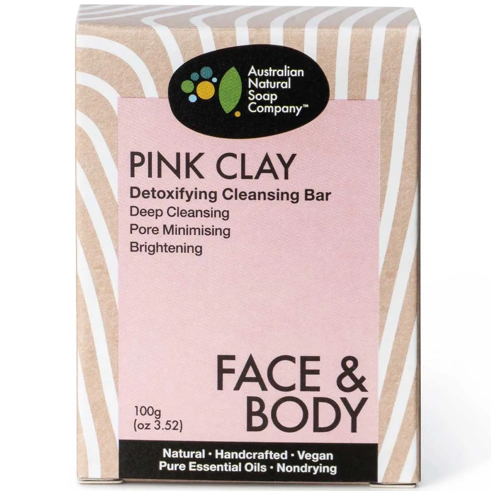 Australian Natural Soap Company Face & Body Bar - Pink Clay