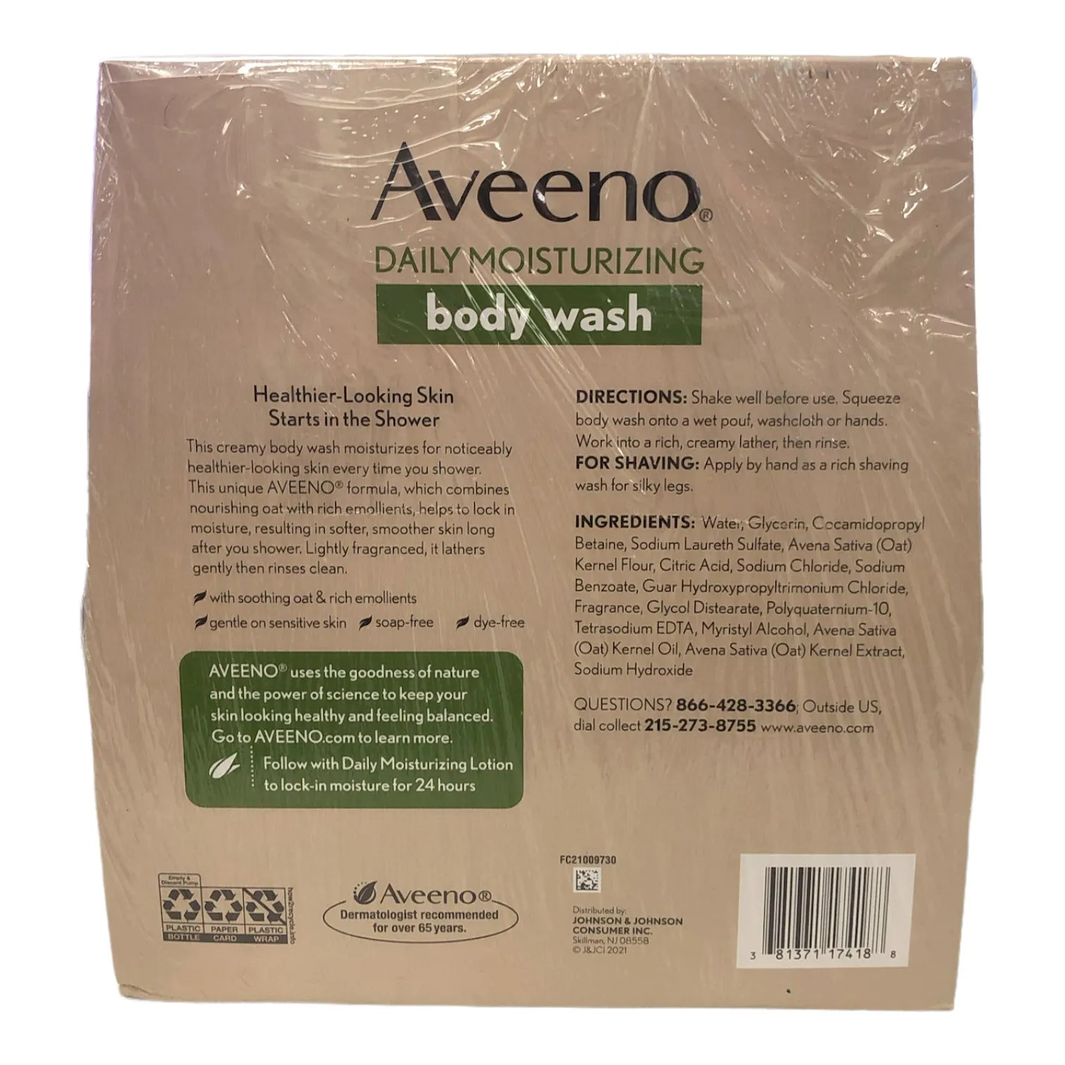 Aveeno Daily Moisturizing Body Wash (33 fl. oz., 2 pack)