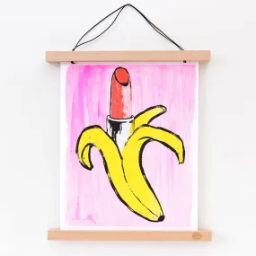 Banana Lipstick - Risograph Print