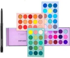 Bingeable HDA 60 Shades Color Board Eyeshadow Palette Shimmer Matte and Glitter Eye Shadow & Black Kajal (2 Items in the set)