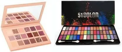 Bingeable High Pigmentation Nude Edition Eye Shadow Palette with 51 Multi Color Eye Shadow Palette (Pack of 2)