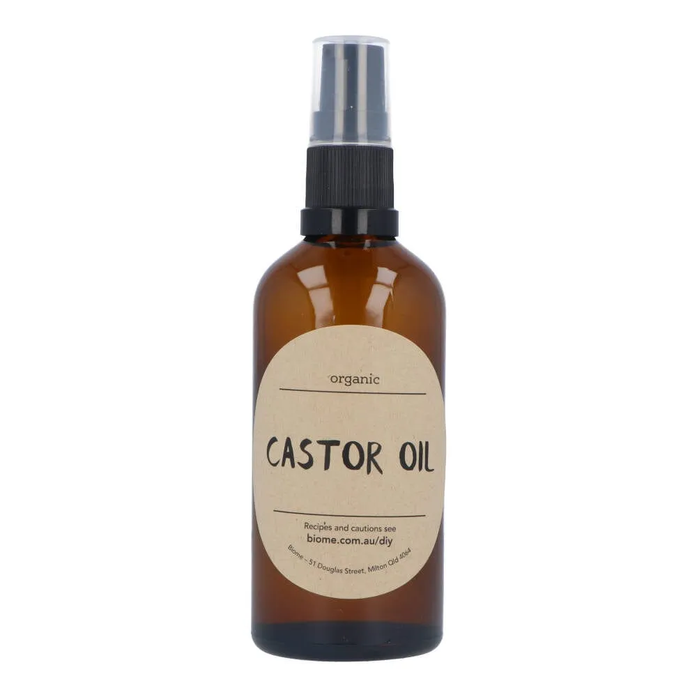 Biome Castor Oil Certified Organic in Glass Bottle 100ml