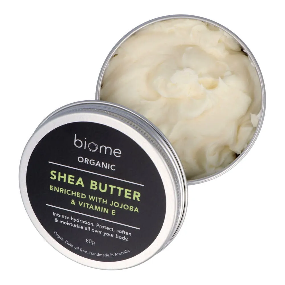 Biome Organic Shea Butter Enriched with Jojoba and Vitamin E 80g