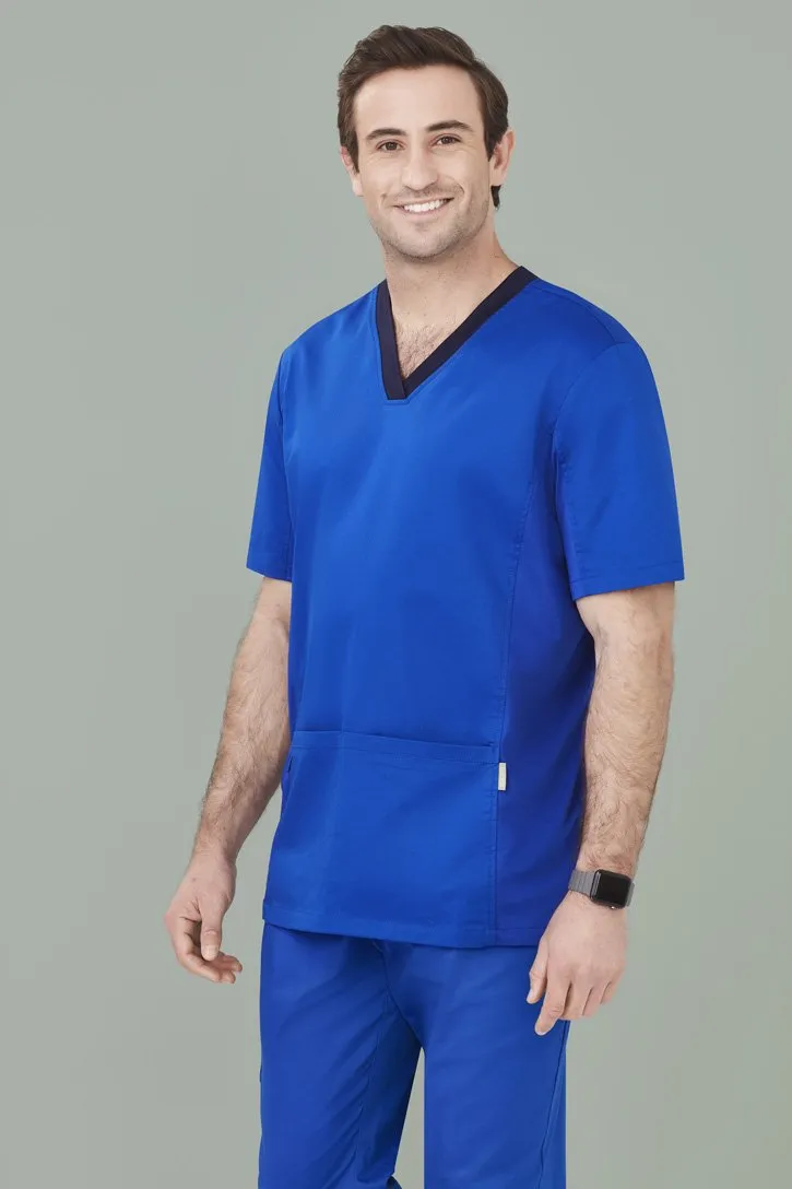 Biz Care Mens Riley Stretch  Scrub Top (CST043MS)