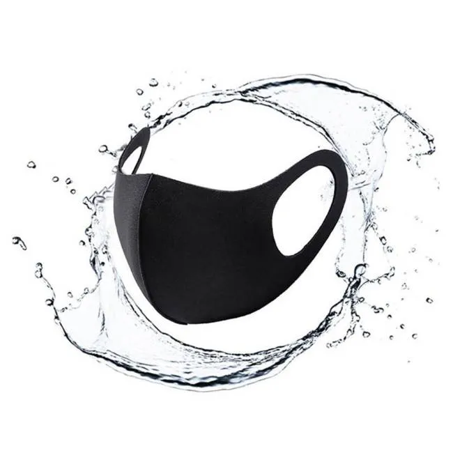 Black Unisex Washable & Reusable Fashion Face Mask Mouth Cover