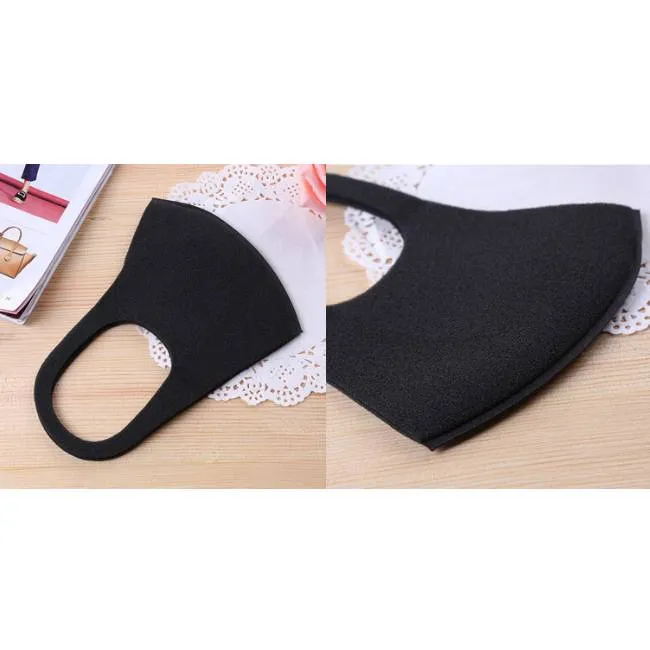 Black Unisex Washable & Reusable Fashion Face Mask Mouth Cover