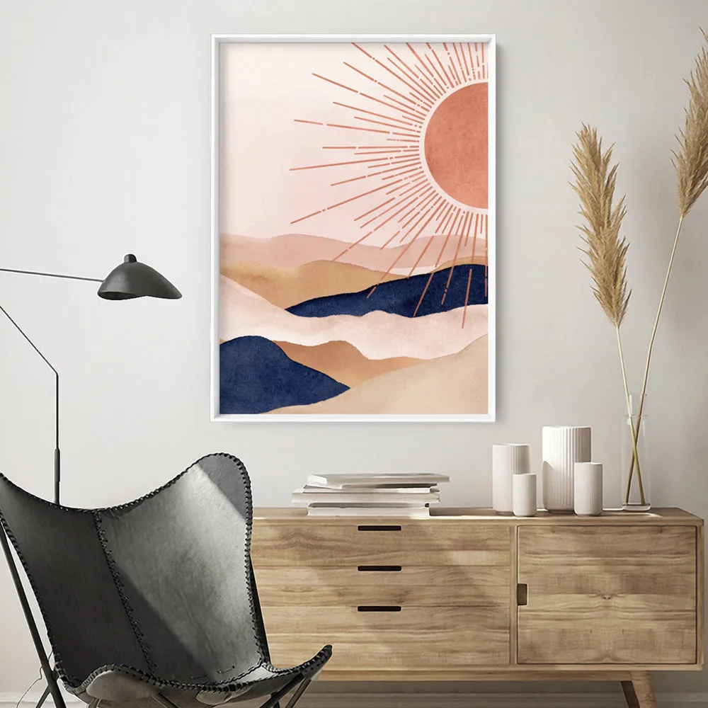 Boho Sun in Watercolour - Art Print