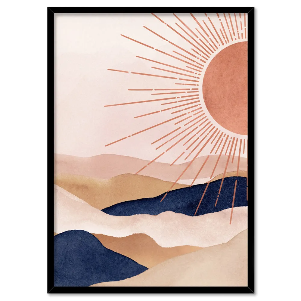 Boho Sun in Watercolour - Art Print