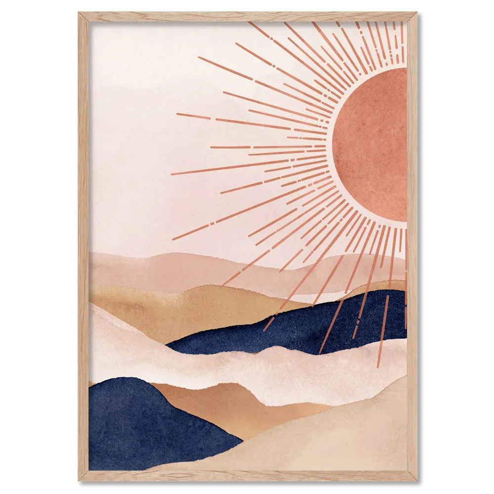 Boho Sun in Watercolour - Art Print