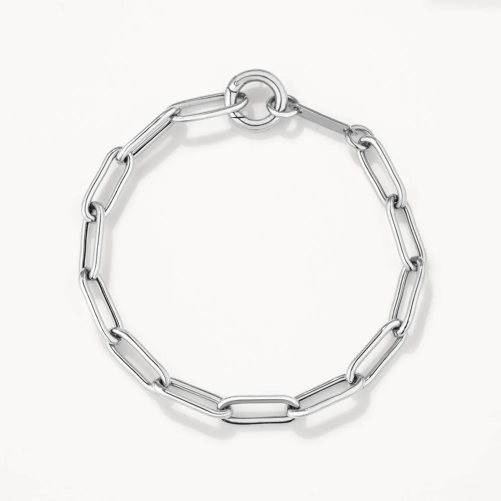 Boyfriend Paperclip Chain Bracelet in Silver