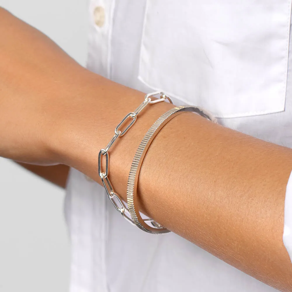 Boyfriend Paperclip Chain Bracelet in Silver