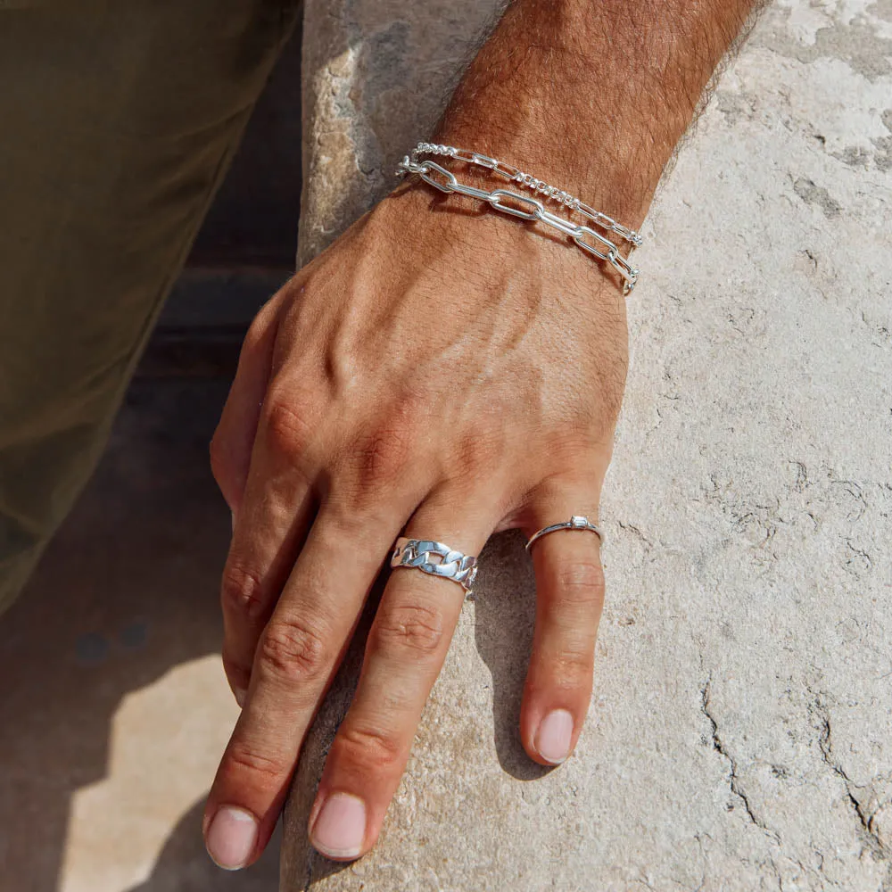 Boyfriend Paperclip Chain Bracelet in Silver