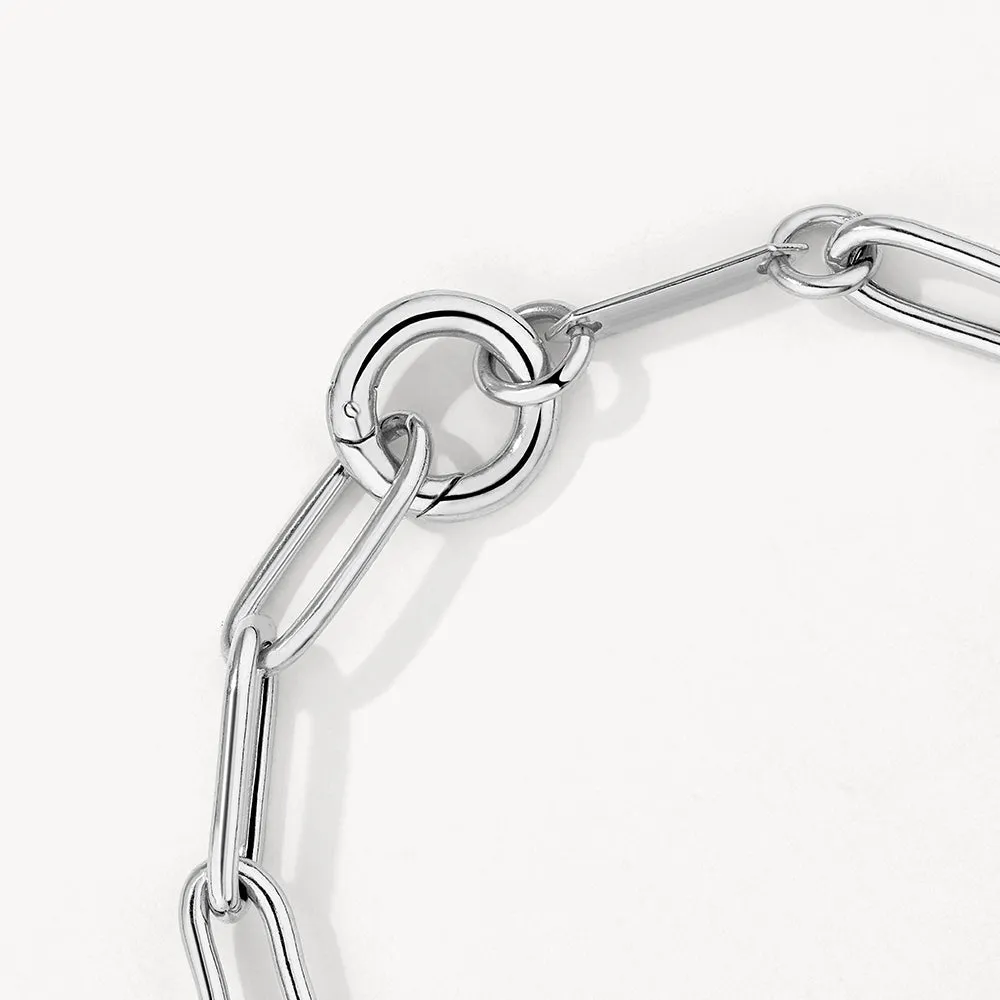 Boyfriend Paperclip Chain Bracelet in Silver