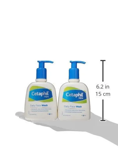 CETAPHIL MEN DAILY FACE WASH, 8 OUNCE (PACK OF 2)