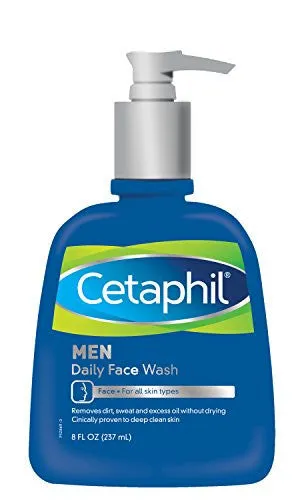 CETAPHIL MEN DAILY FACE WASH, 8 OUNCE (PACK OF 2)