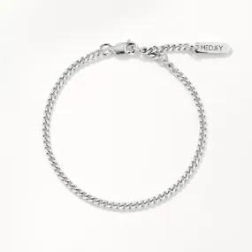 Classic Curb Chain Bracelet in Silver