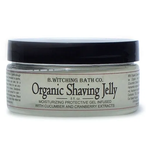 Clearance: Organic Shaving Jelly 8 oz by B.Witching Bath Co. Made in USA SJ505