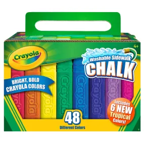 Crayola 48 Washable Sidewalk Coloured Chalk