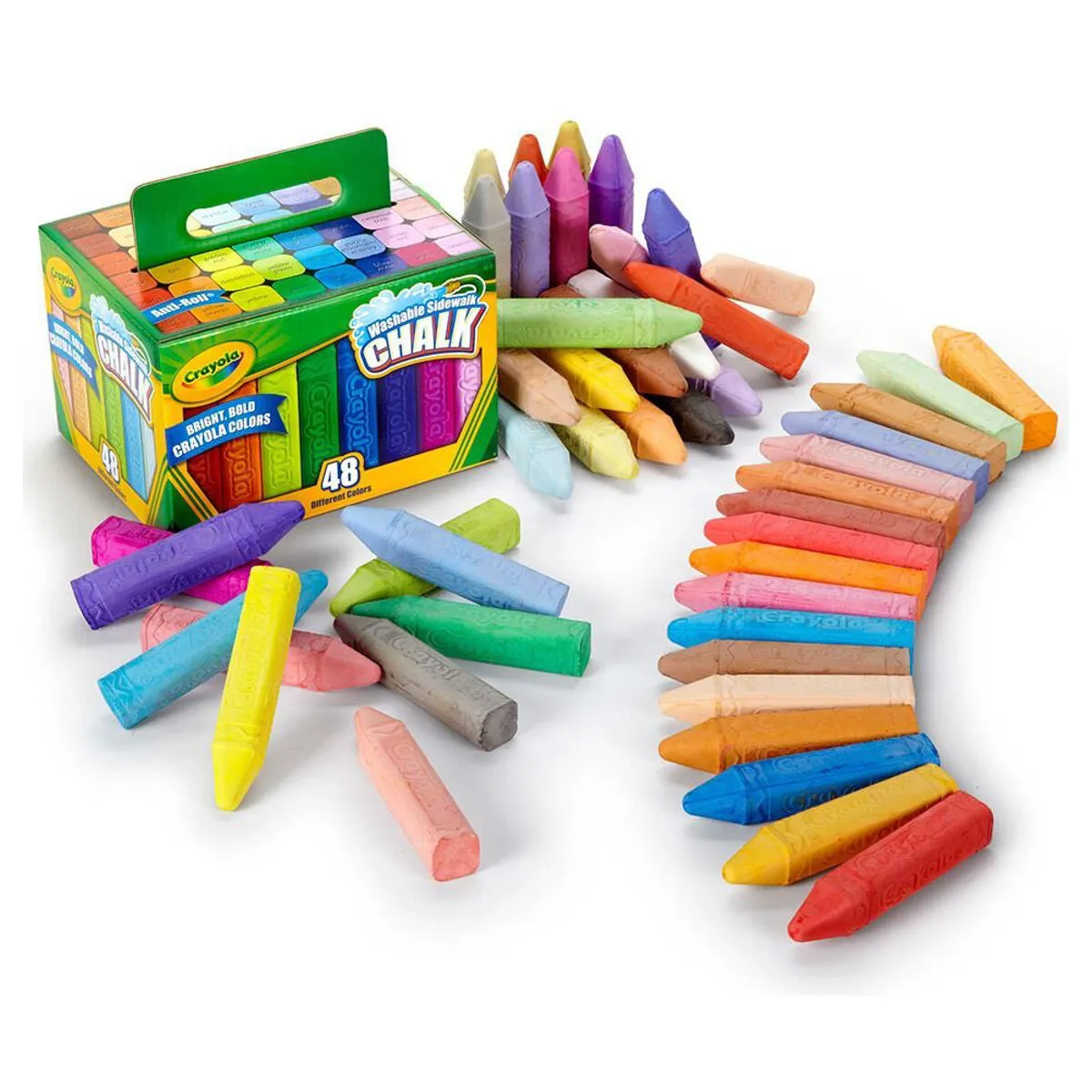 Crayola 48 Washable Sidewalk Coloured Chalk