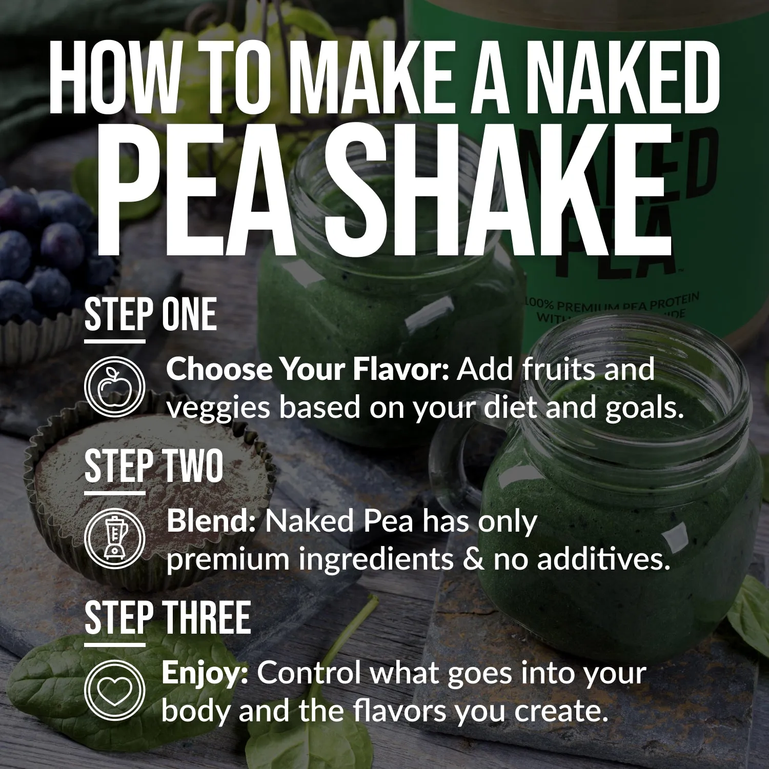 Double Chocolate Pea Protein Powder | Naked Pea - 5LB