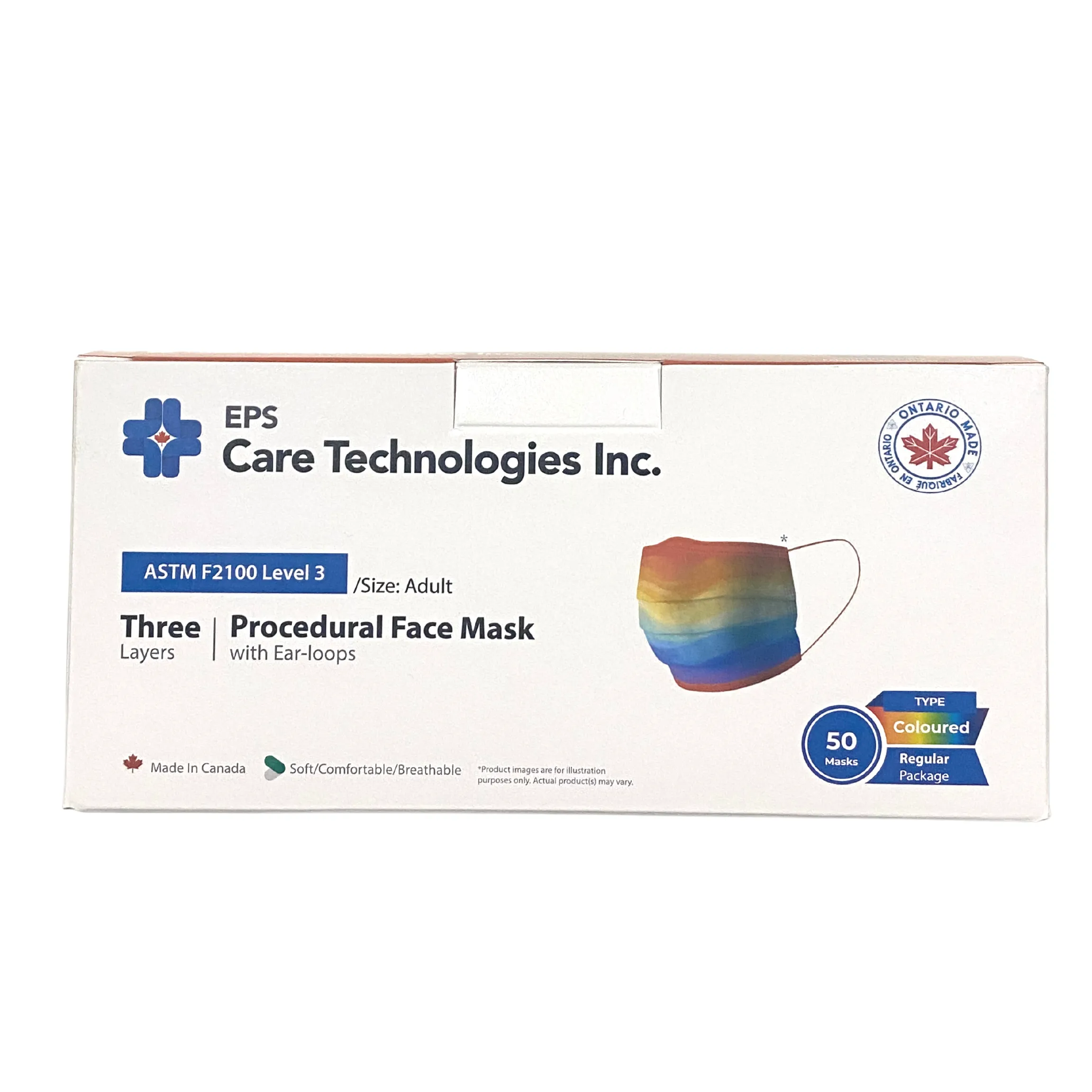 EPS Canadian Made Level 3 Adult Mask 50PCs/Box