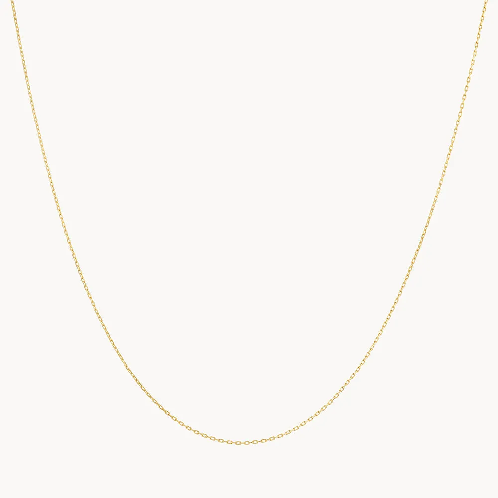 Fine Diamond Cut Cable Chain in 10k Gold