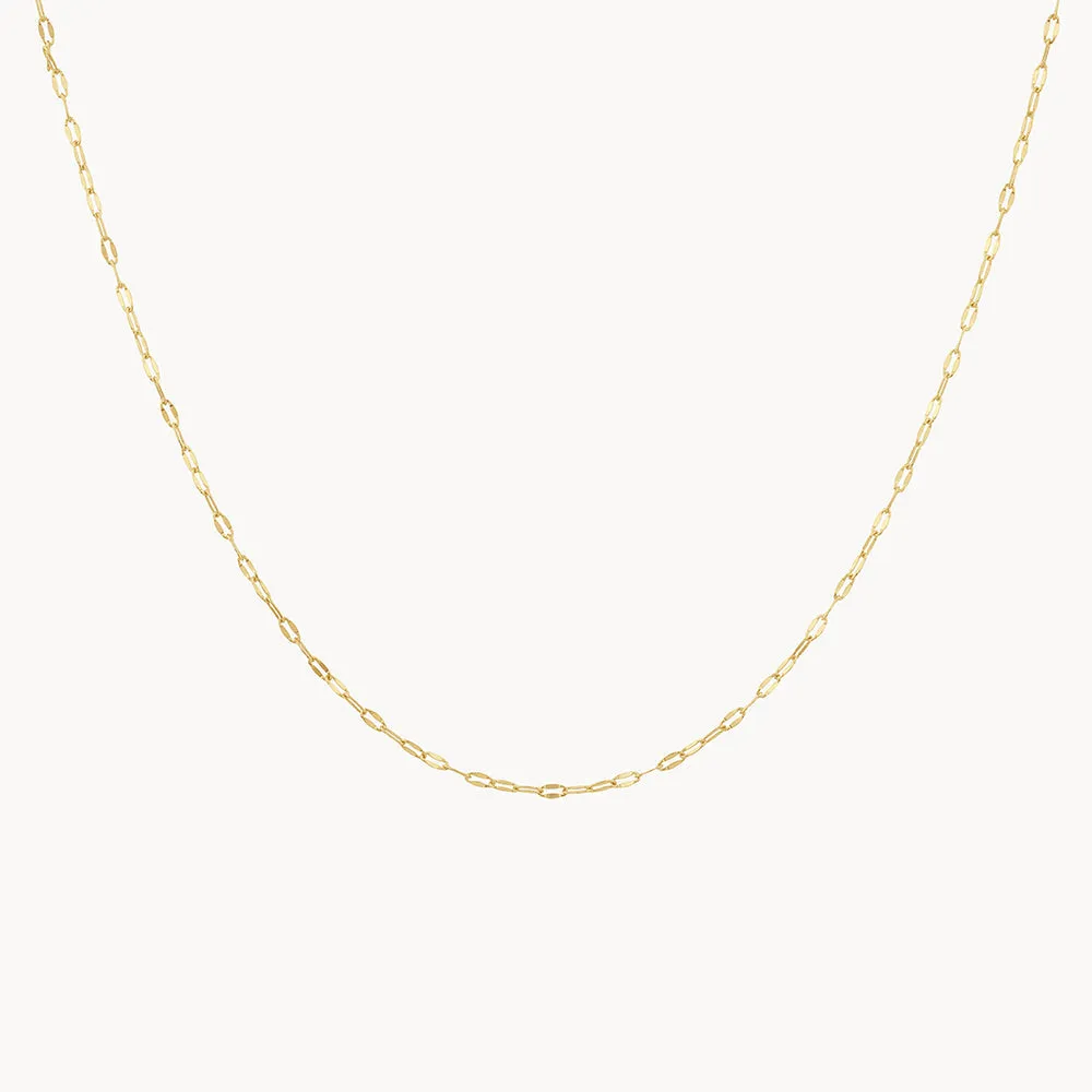 Fine Mirror Chain in Gold