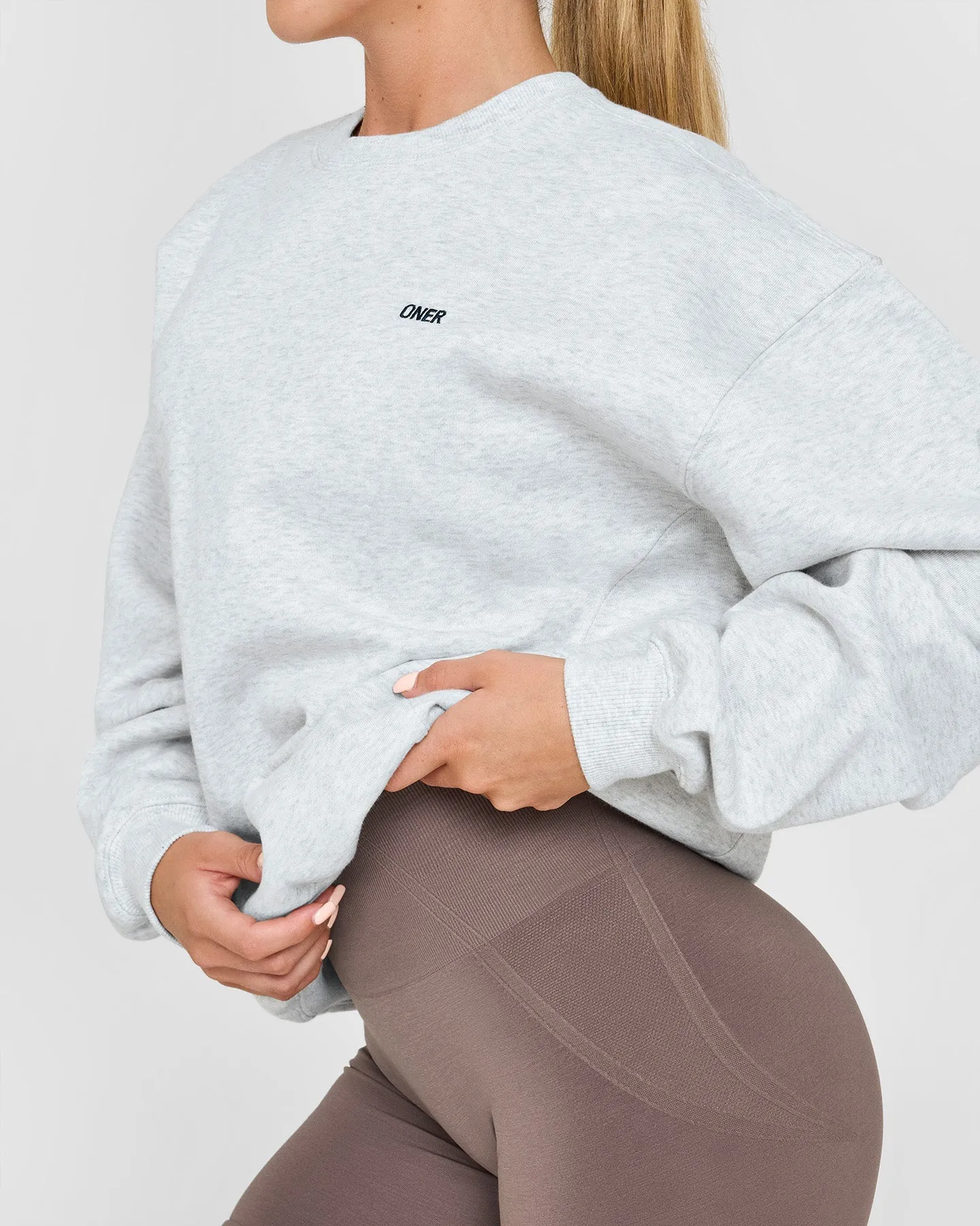 Foundations Crew Neck Sweatshirt | Light Grey Marl