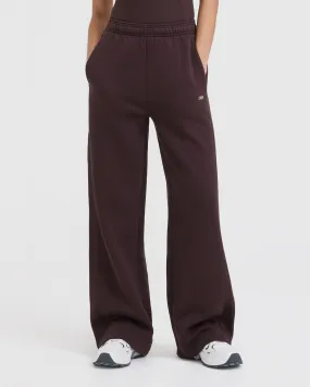 Foundations Straight Leg Joggers | Plum Brown