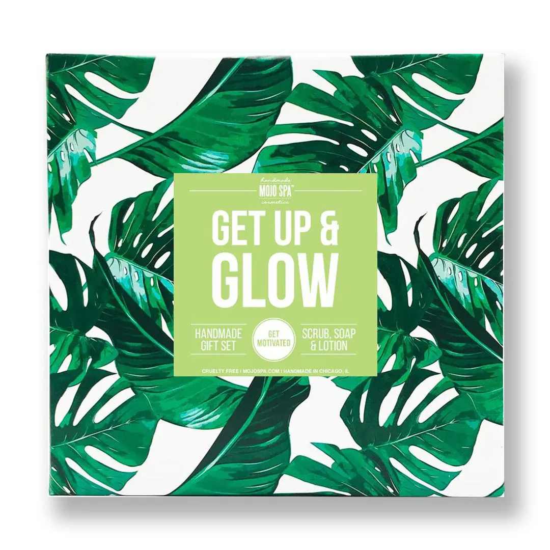 Get Up & Glow Scrub, Lotion & Soap Gift Set