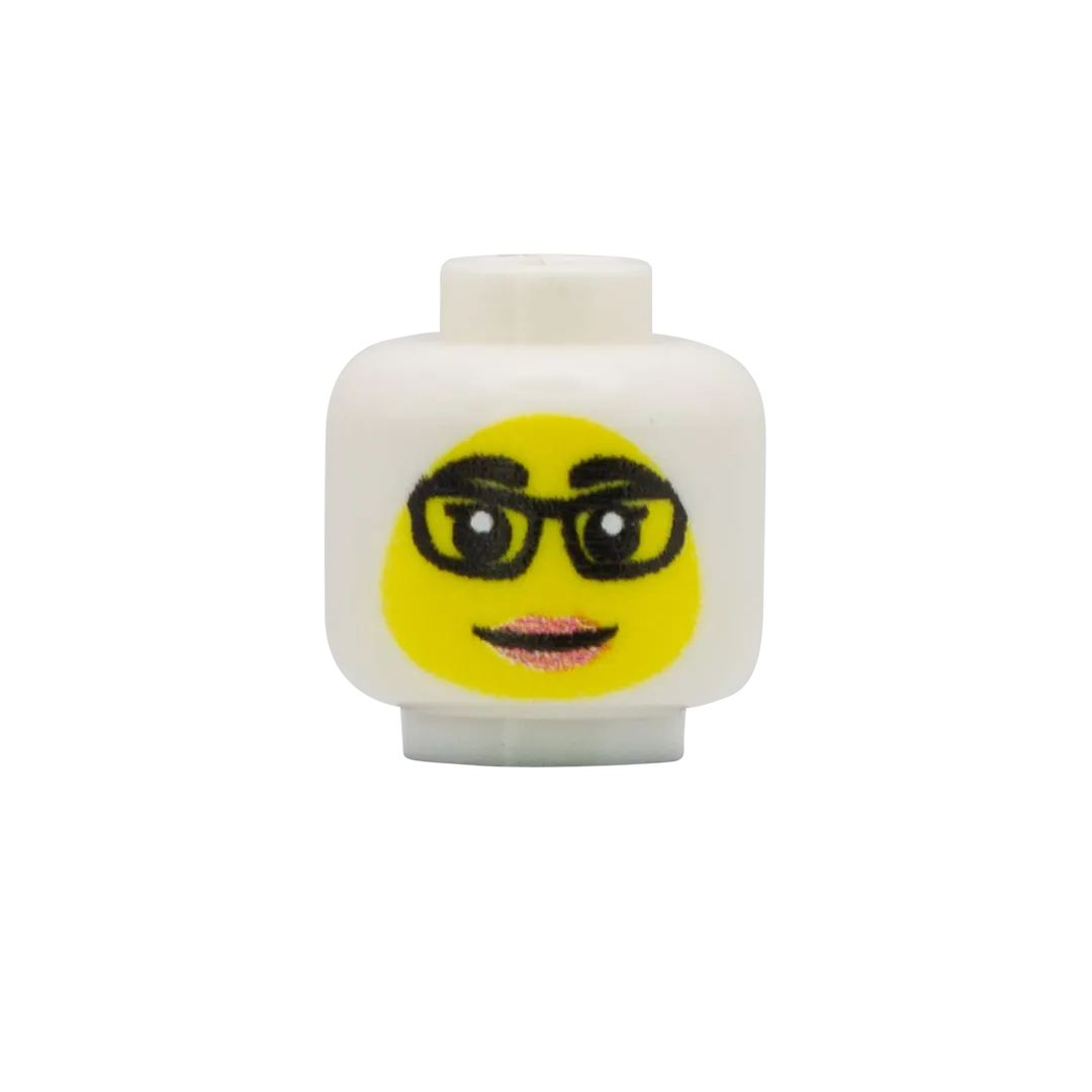 Glasses Smile Headscarf - Custom Printed Minifigure Head