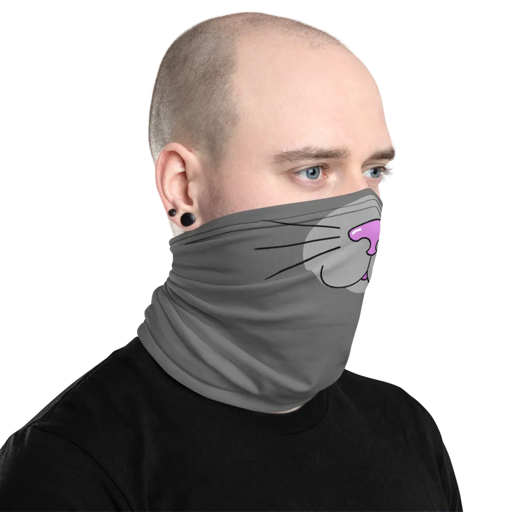 Grey Kitty Face Cover