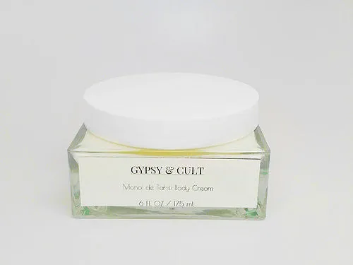 Gypsy & Cult Monoi De Tahiti Luxe Body Cream Moisturizer 6 Oz. For Dewy Skin