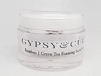 Gypsy & Cult Organic Bamboo & Green Tea Foaming Facial Scrub 1.7 Oz.  100% Natural