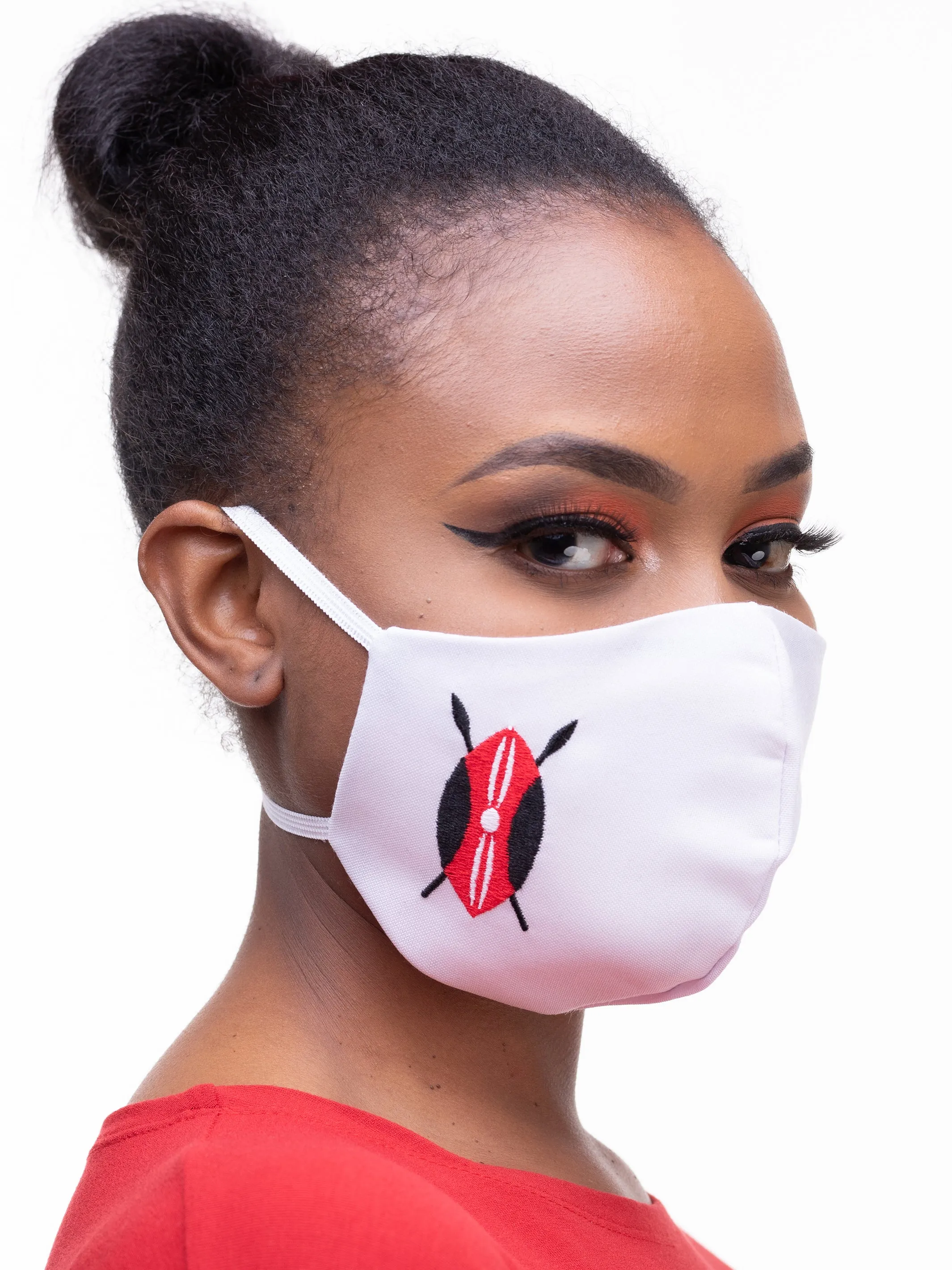 Kenya Zetu 3-Ply Mask - White