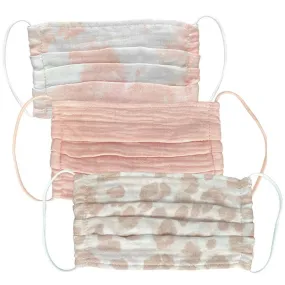 KITSCH Cotton Mask 3pc Set - Blush