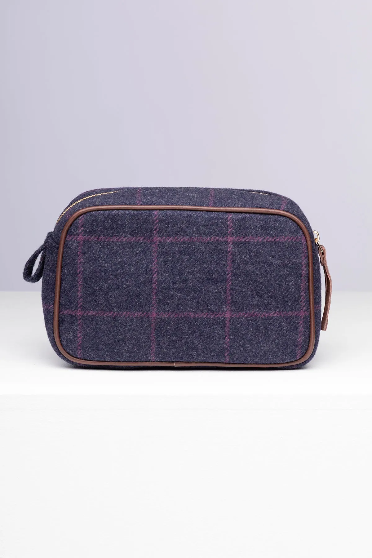 Large Tweed Makeup Bag - Helmsley