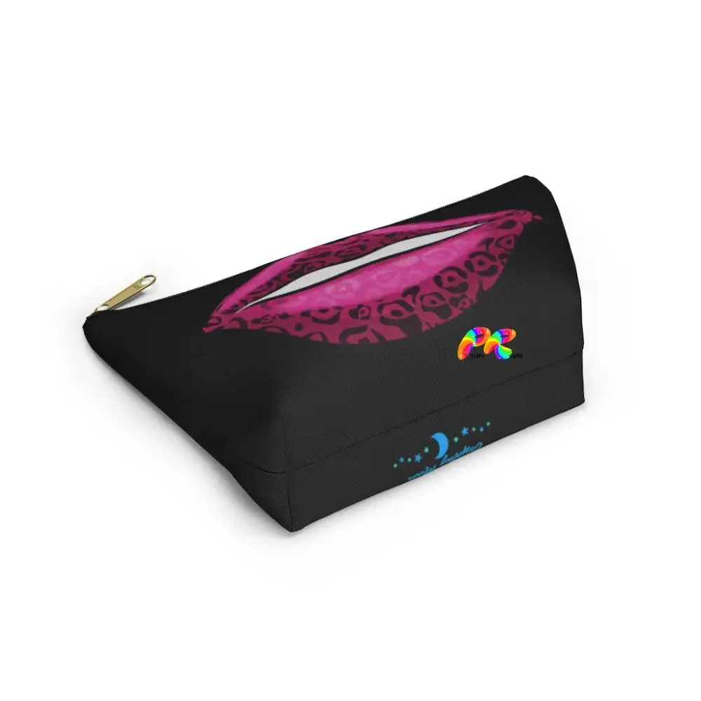 Leopard Print Lips Makeup Bag