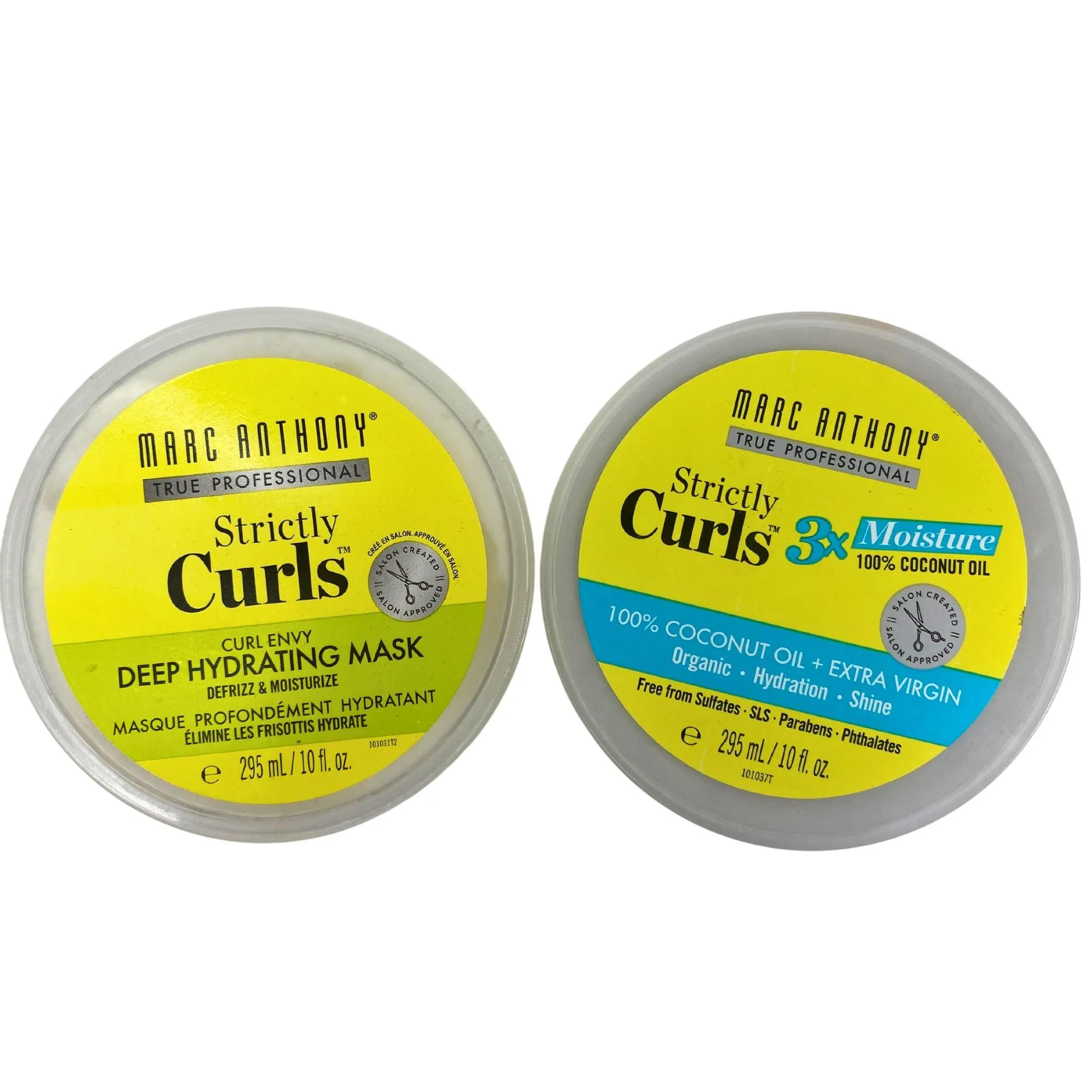 Marc Anthony Strictly Curls 10OZ 3x Moisture 100% Coconut Oil & Curl Envy Deep Hydrating Mask (40 Pcs Lot)