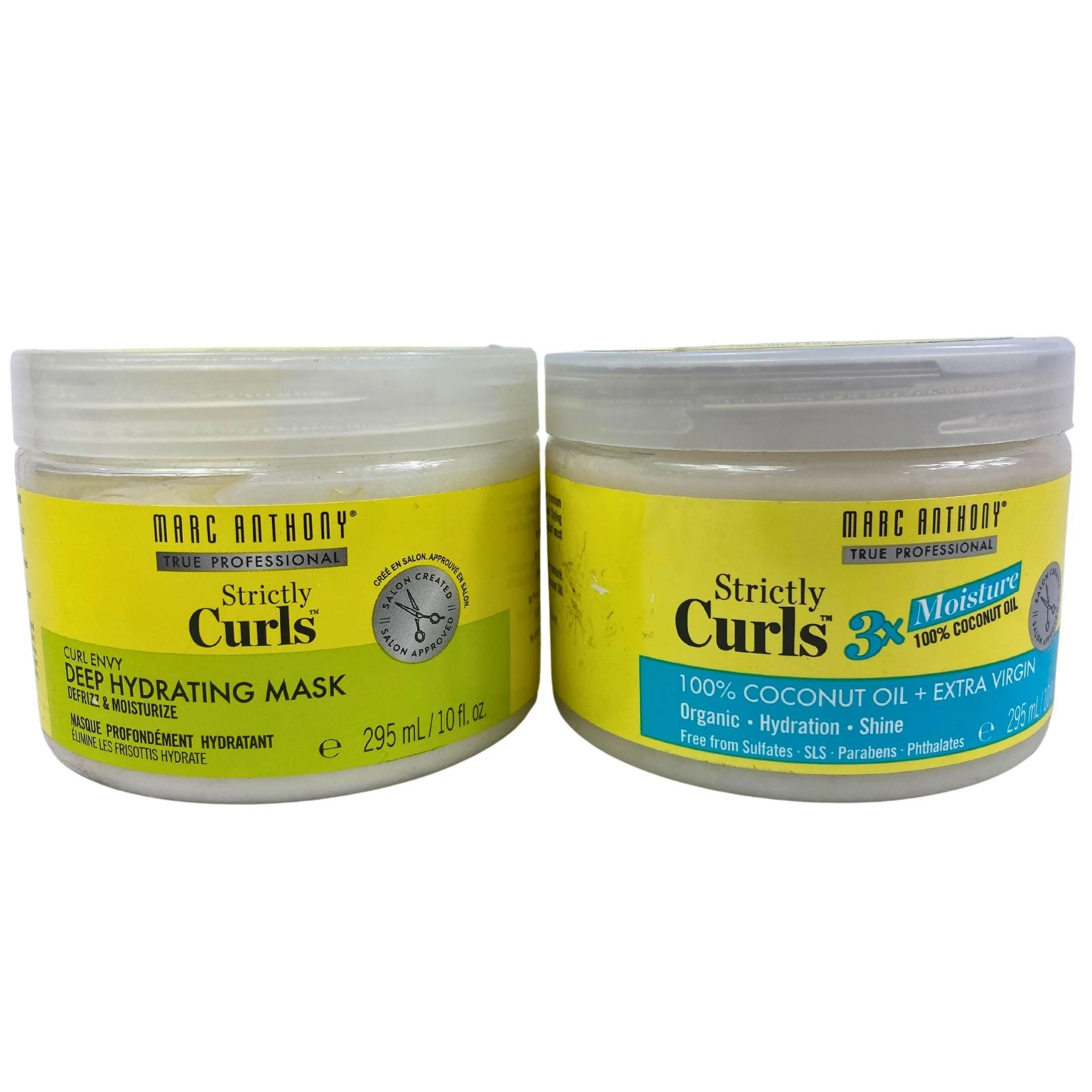 Marc Anthony Strictly Curls 10OZ 3x Moisture 100% Coconut Oil & Curl Envy Deep Hydrating Mask (40 Pcs Lot)