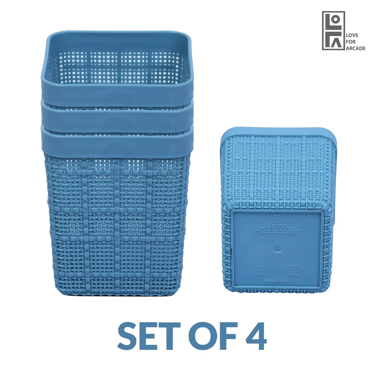 Mini Multipurpose Storage Basket (Set of 4)